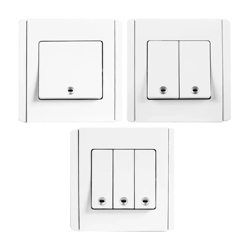 1 3 gang vertical white switch w fluorescent