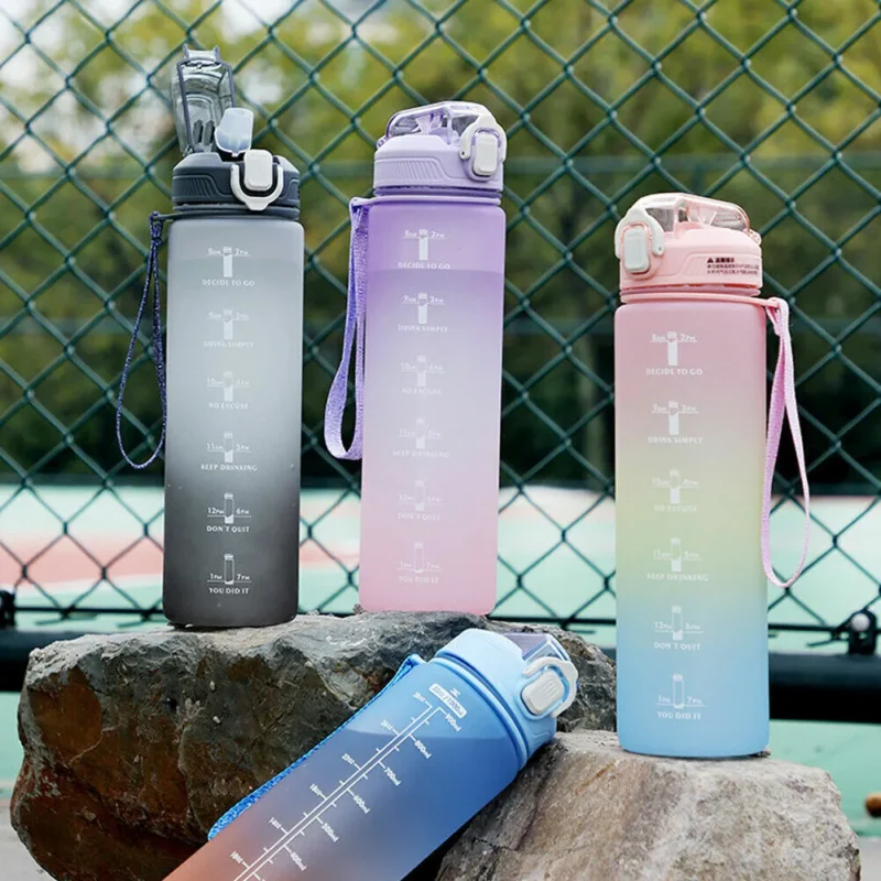 1000ml gradient sports water bottle w rope