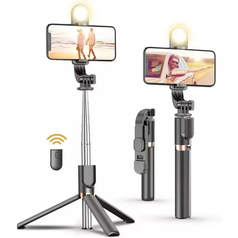 4 in 1 black selfie stick tripod longest length