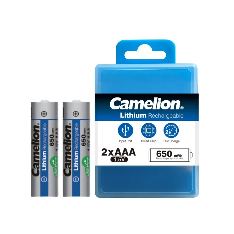 camelion aaa2 lithium rechargeable battery 650 mwh