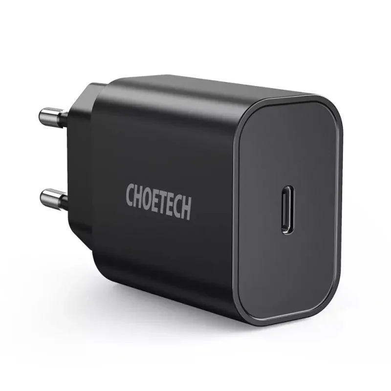 choetech 20w pd charger for iphone 14 13 12 black