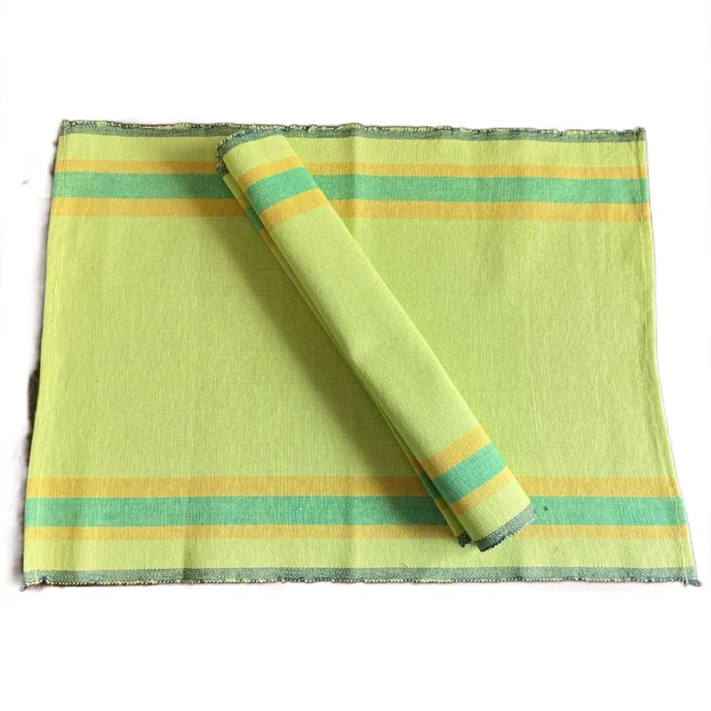 eco friendly lime green table mats mezbaan