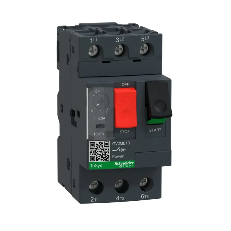 gv2me10 3 pole motor protection circuit breaker 4 6 3a