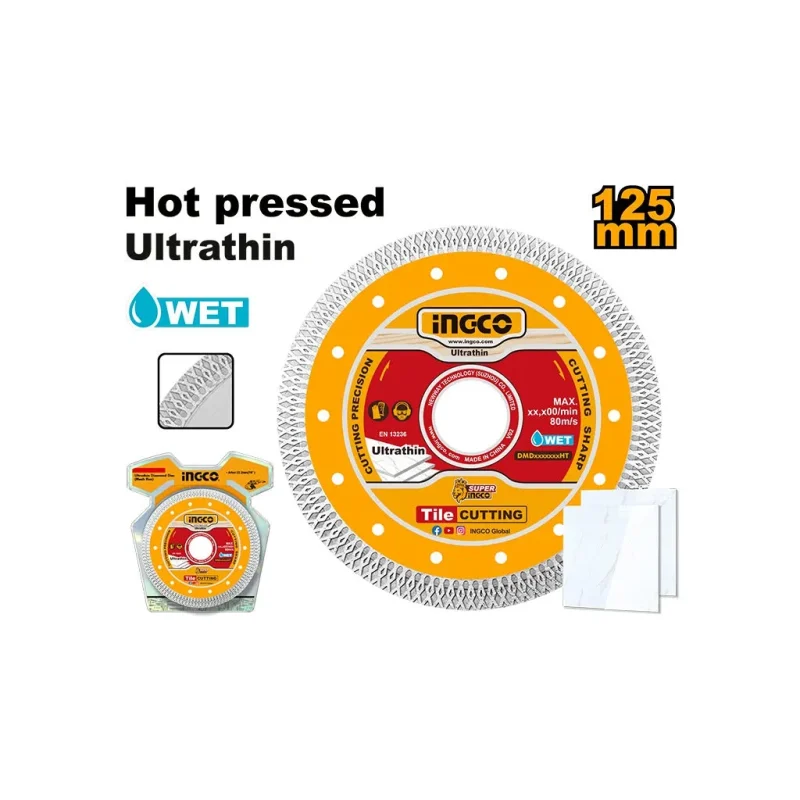 ingco ultrathin diamond disc dmd081251ht precision cutting