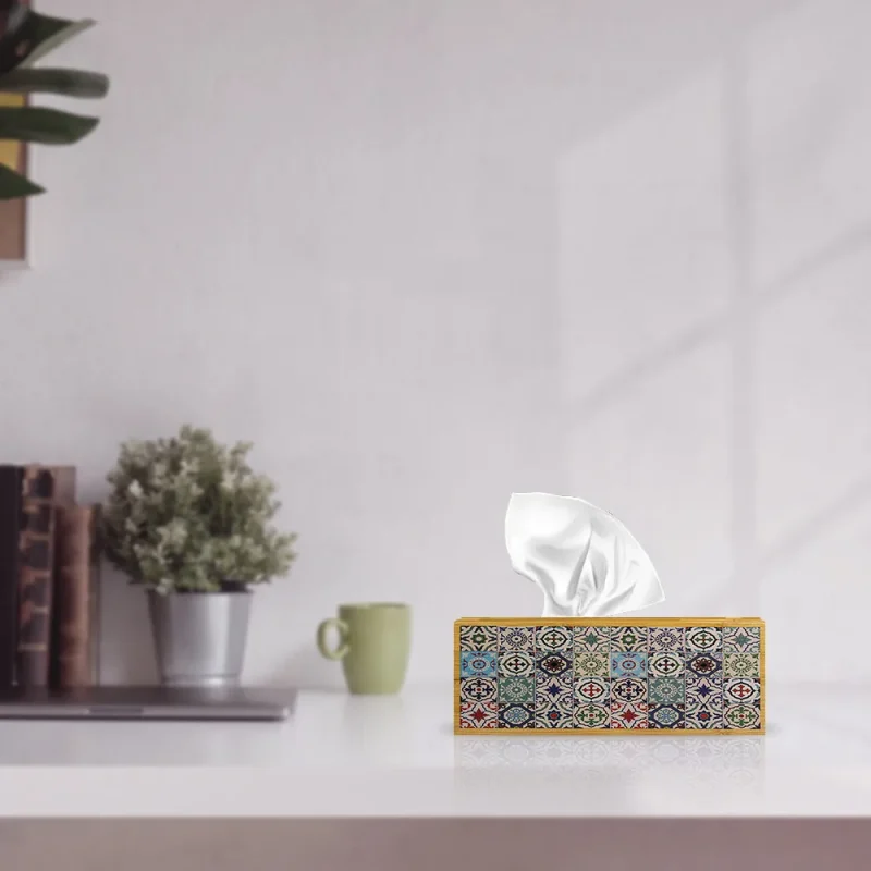 moroccan wooden tissue box stylish functional