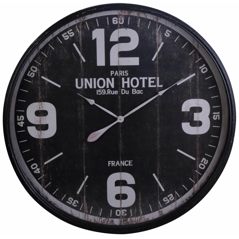 union hotel 90cm metal wall clock stylish large timepiece scaled